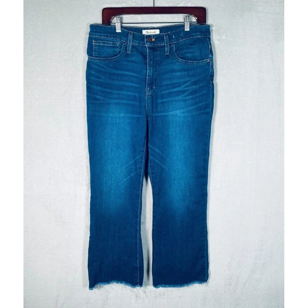 Madewell Jeans Womens 31 Blue Stretch Cali Denim Bootcut Crop